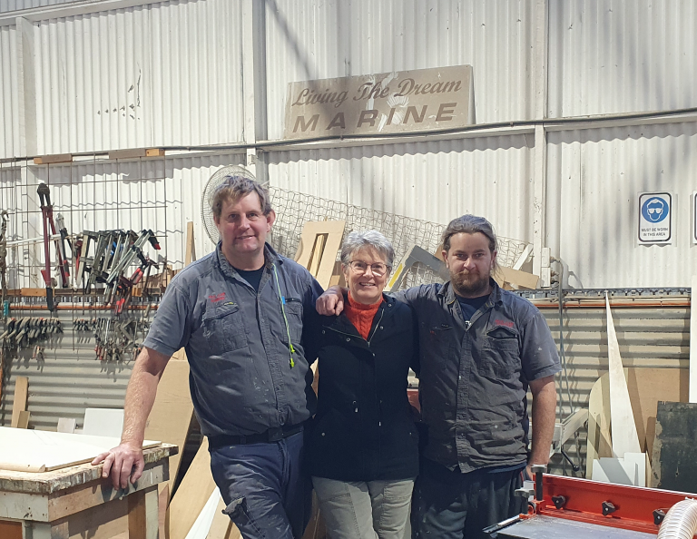Red Car Marine Family Business Comprising James Watson Shipwright Lisa His Wife Book Keeper And Paul Haddon Son Trades Assistant 002 768x594